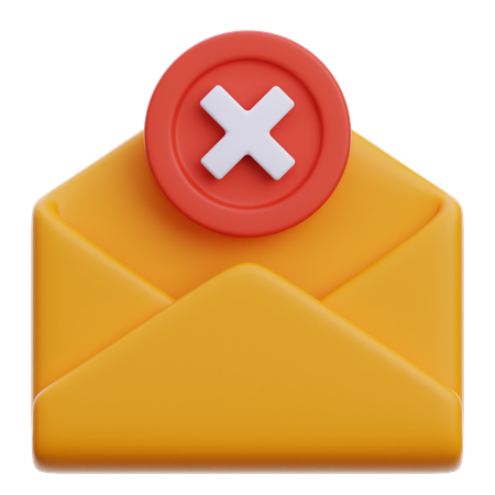 Excluir e-mail  3D Icon