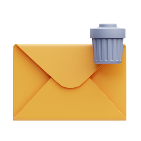 Excluir e-mail  3D Icon