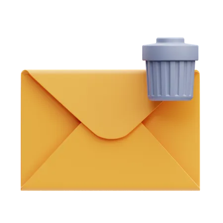 Excluir e-mail  3D Icon