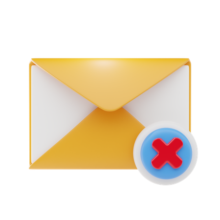 Excluir e-mail  3D Icon