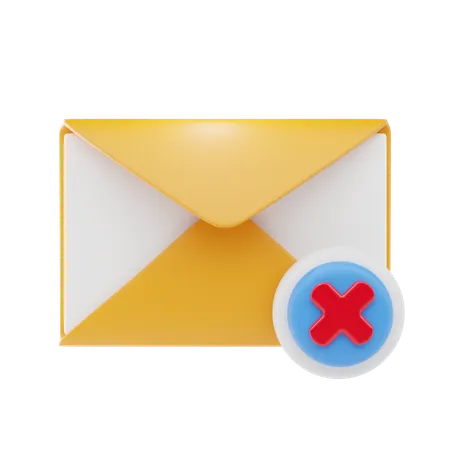 Excluir e-mail  3D Icon