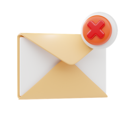 Excluir e-mail  3D Icon