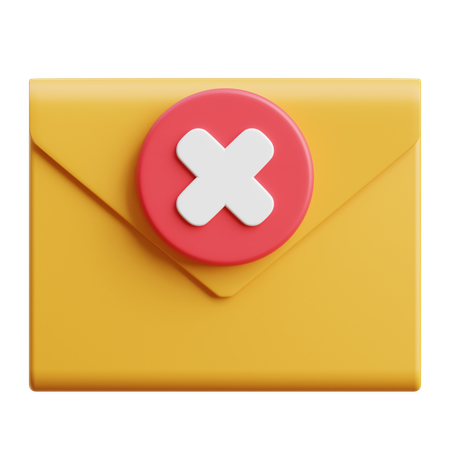 Excluir e-mail  3D Icon