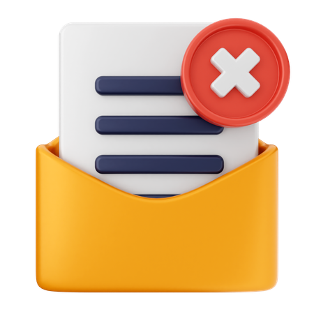 Apagar mensagem de e-mail  3D Icon