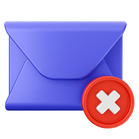 Apagar mensagem de e-mail  3D Icon