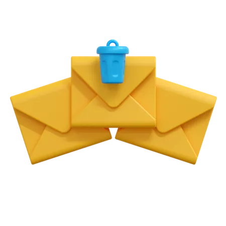 Apagar mensagem de e-mail  3D Icon