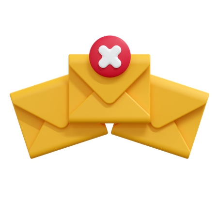 Apagar mensagem de e-mail  3D Icon