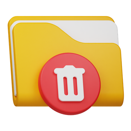 Excluir pasta  3D Icon