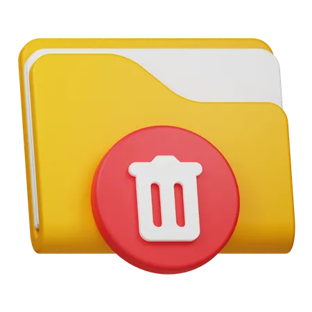 Excluir pasta  3D Icon