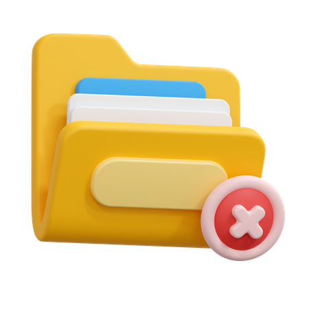 Excluir pasta  3D Icon