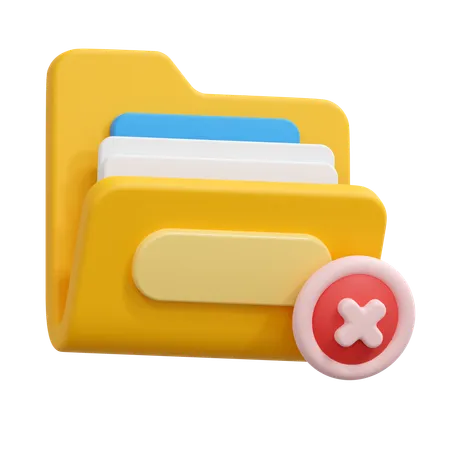 Excluir pasta  3D Icon