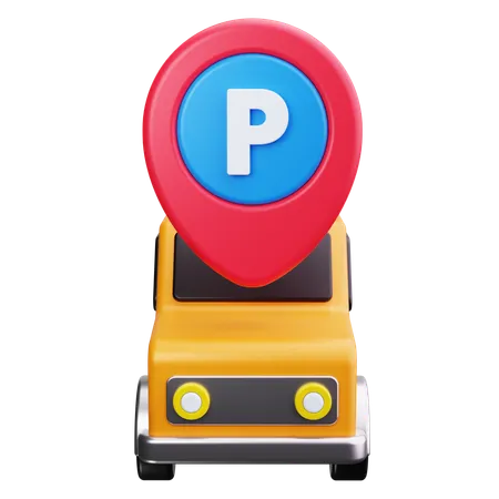 Aparcamiento de coches  3D Icon