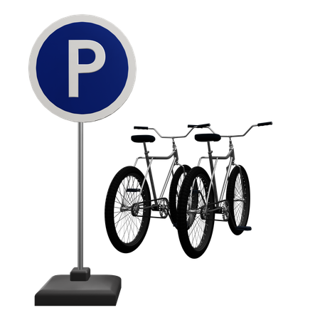 Estacionamiento de bicicletas  3D Icon