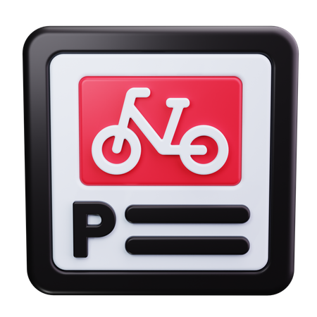 Parking de bicicletas  3D Icon