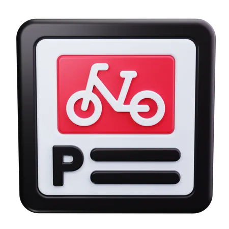 Parking de bicicletas  3D Icon