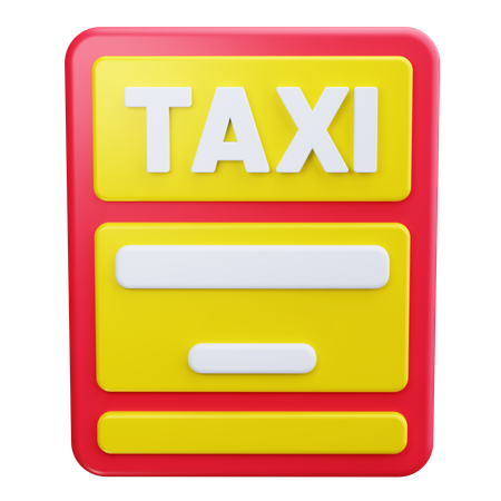 Aparcamiento de taxis  3D Icon