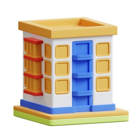 Apartamentos  3D Icon