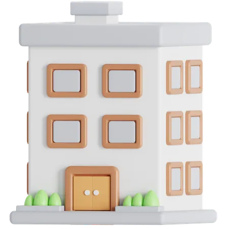 Apartment Housing 3D Icon