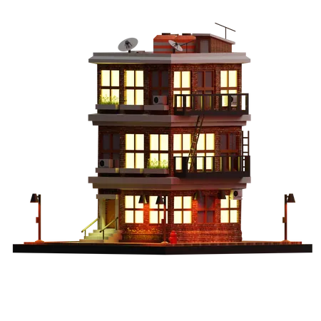 3 D Apartment Icon 3D Illustration