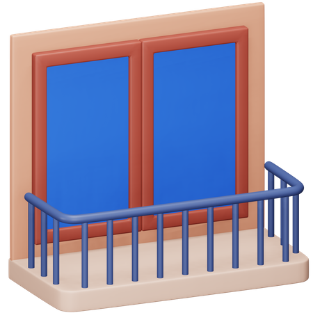 Apartment Balcony  3D Icon
