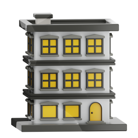 Apartment Building  3D Icon