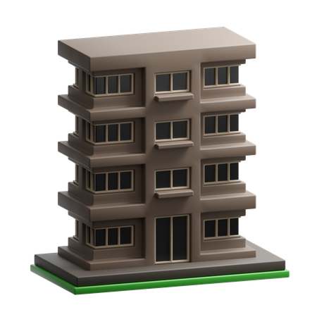 Apartment building  3D Icon