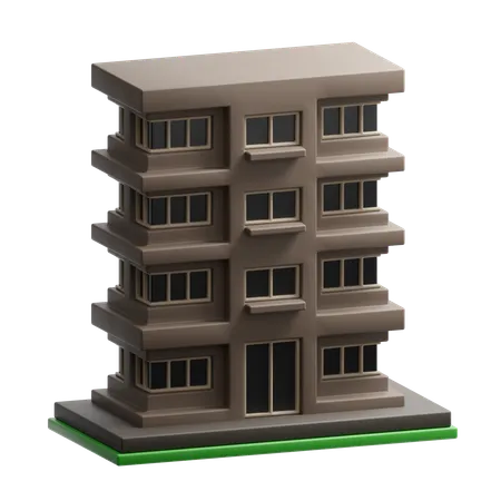 Apartment building  3D Icon
