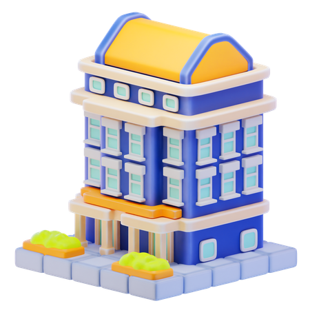 Apartment Building  3D Icon
