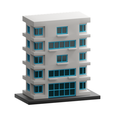 アパート  3D Icon