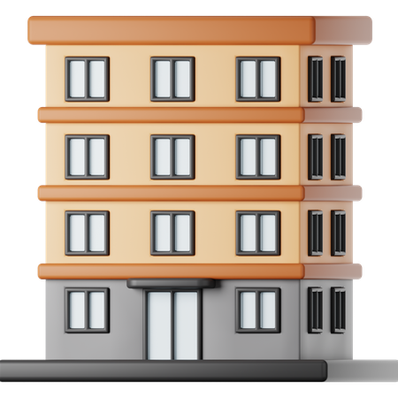 Apartment Building  3D Icon