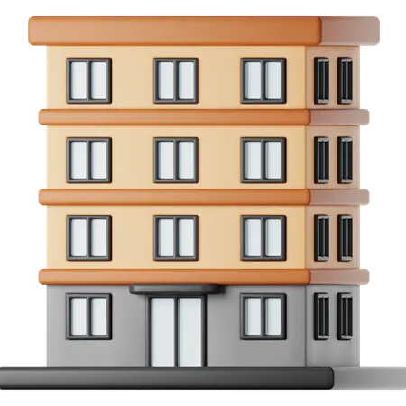 Apartment Building  3D Icon