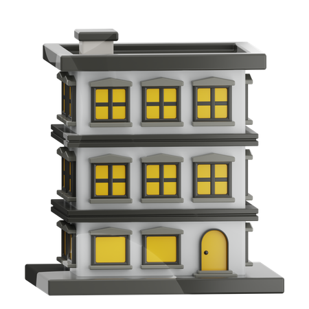 Apartment Building  3D Icon