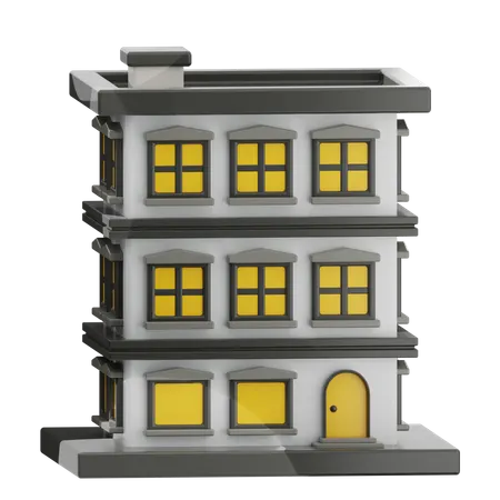 Apartment Building  3D Icon