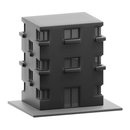 Apartment building  3D Icon