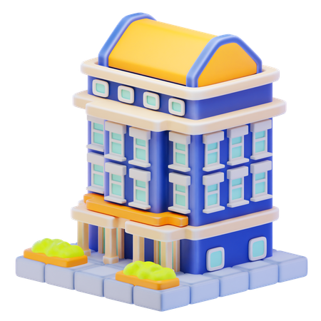 Apartment Building  3D Icon