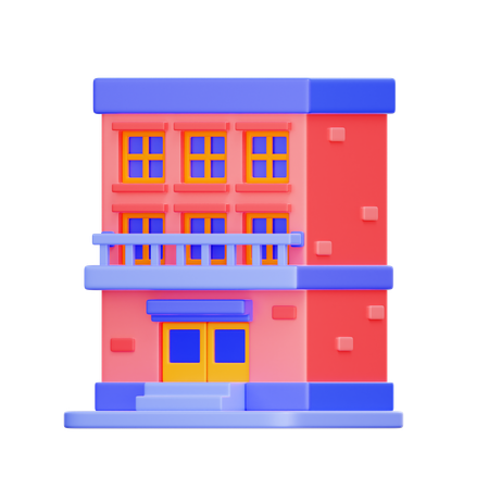 Apartment Building  3D Icon