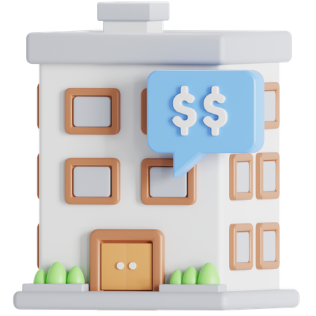 Apartment price  3D Icon