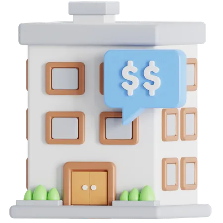 Apartment price  3D Icon