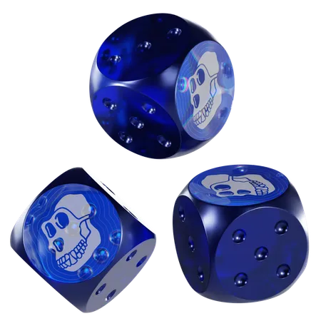 Ape Glass Dice Crypto  3D Icon