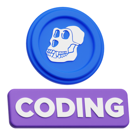 Apecoin Coding  3D Icon