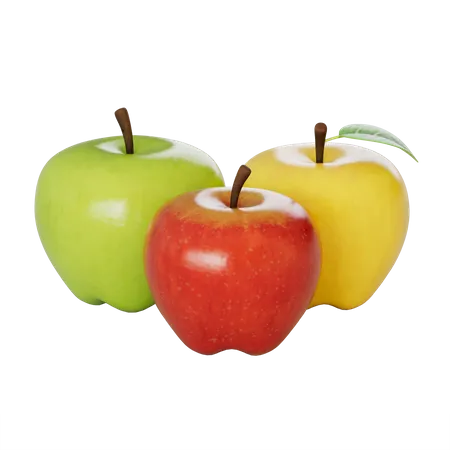 Äpfel  3D Illustration