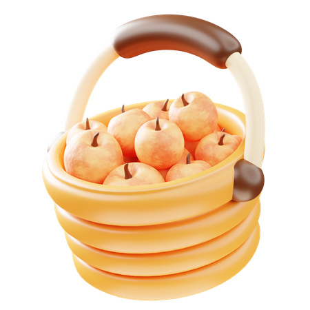 Apfelkorb  3D Icon