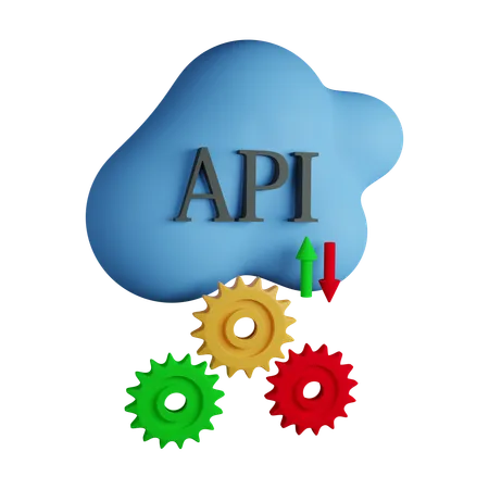 API cloud  3D Icon