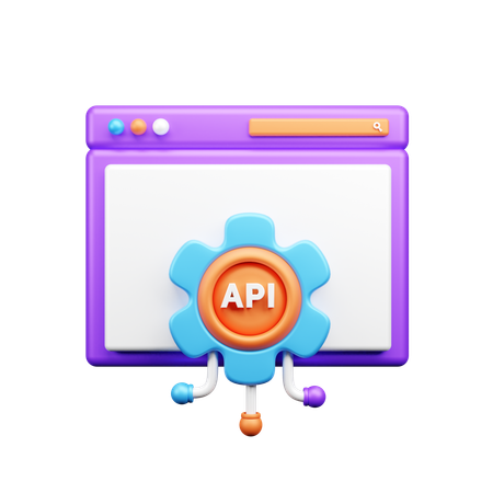 API 개발  3D Icon