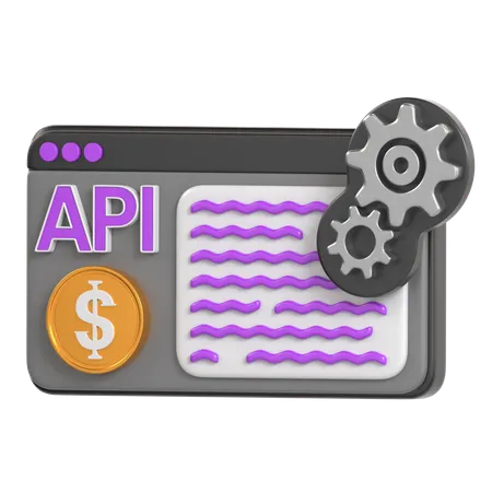 API Fintech 3 D Fintech Icon 3D Icon
