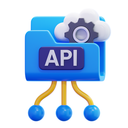 API統合クラウド  3D Icon
