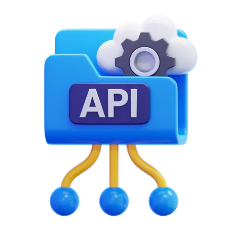 API統合クラウド  3D Icon