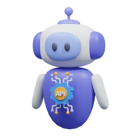 Personaje robot api  3D Icon