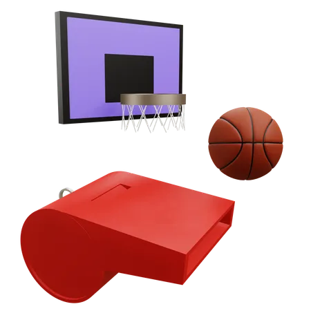 Apito de basquete  3D Icon
