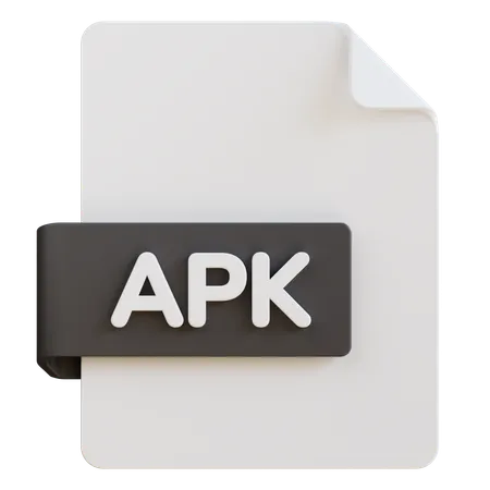 3 D Illustration Of Apk File Extension 3D Icon
